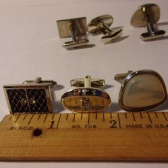 "Vintage Three Pairs Cufflinks " - Picture 6 of 6